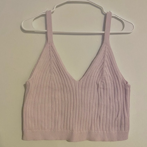 XL Aerie Purple Knit Crop Top Plus Size - Picture 3 of 5